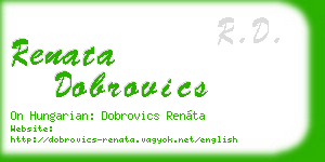 renata dobrovics business card