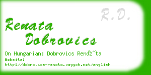 renata dobrovics business card